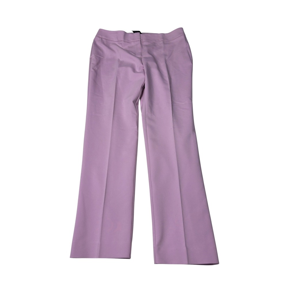 NWT Ann Taylor Factory Modern Slim Leg Pants 12 36X31 Lilac Purple Cotton Blend